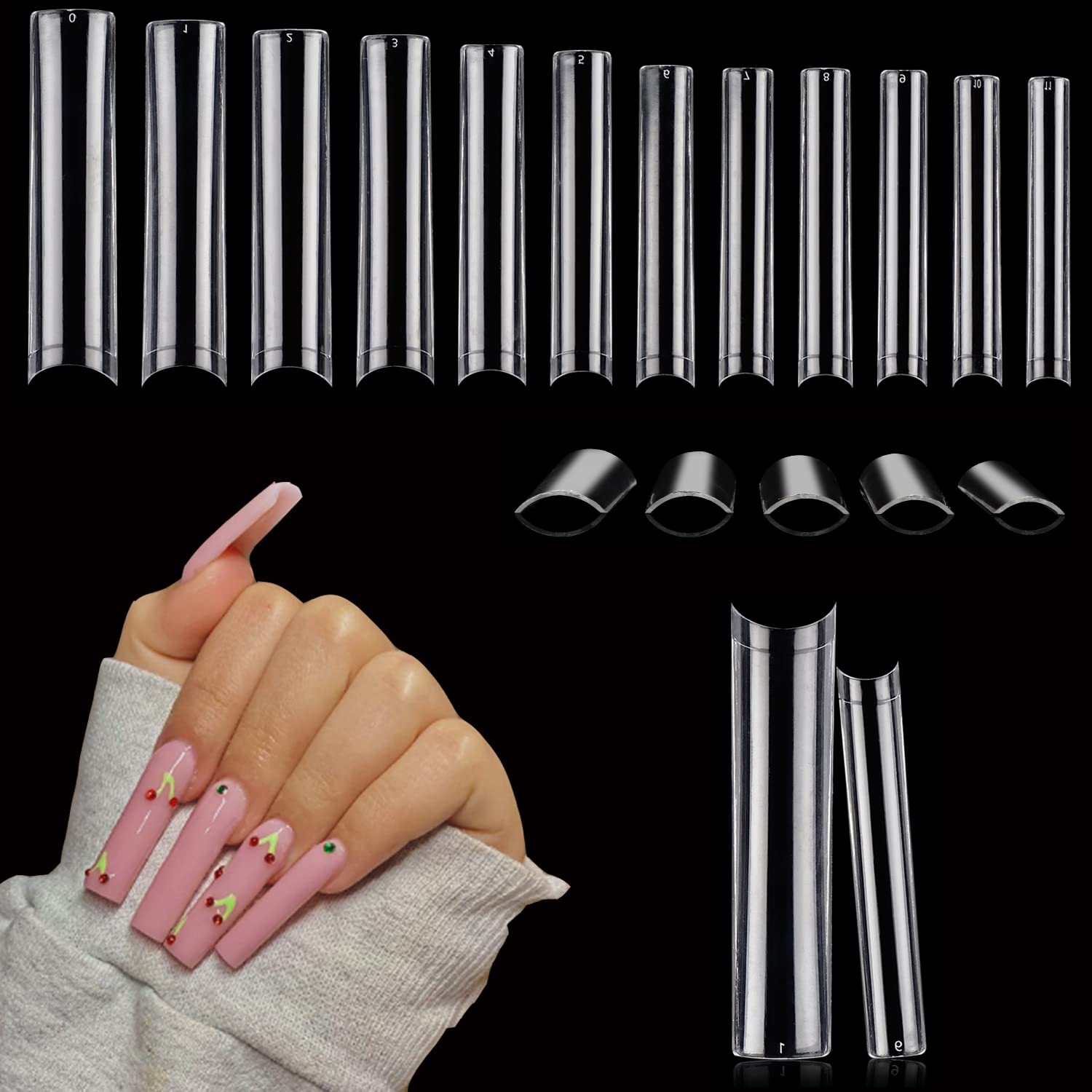 Nail Art Xxl - 100pcs/Box XXL Extra Straight Nail Tips