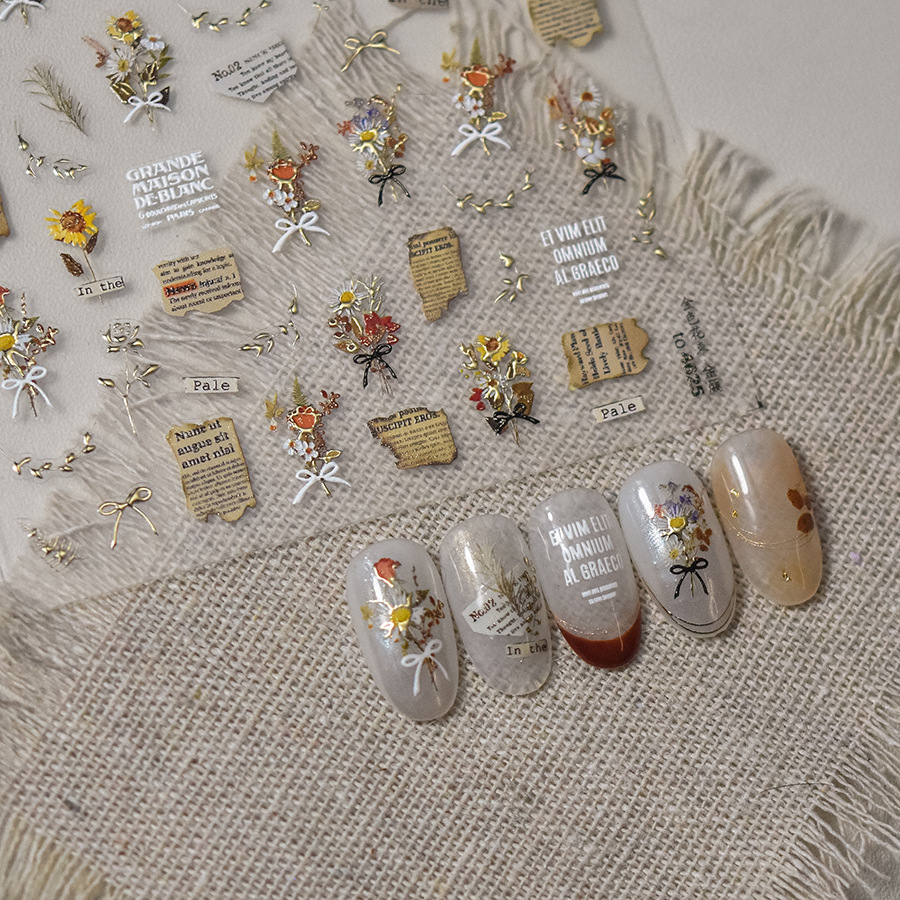 Nail Art Zelda - Retro Newspaper Poster Style 3D Metal