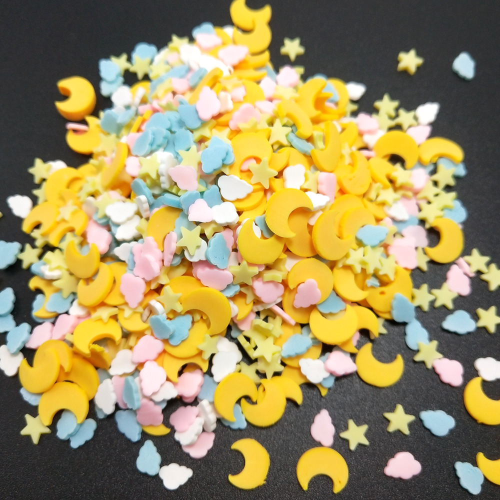 Nail Art Love - 50g Yellow Star/Clouds Polymer Clays for