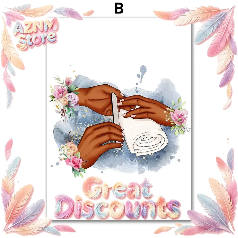Nail Art Love - Wall Art Canvas Painting Flower Fashion