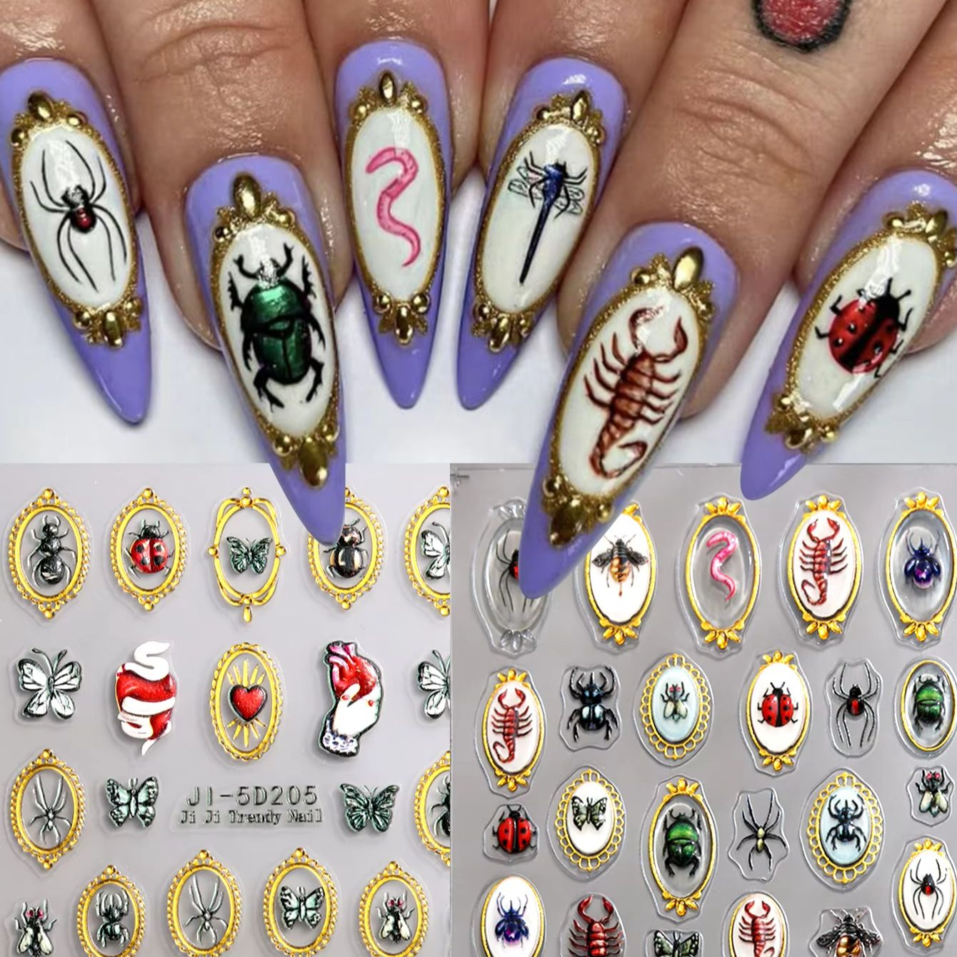 Vintage Frame Gothic Insect Na - огляд і ціна Nail Art Zelda