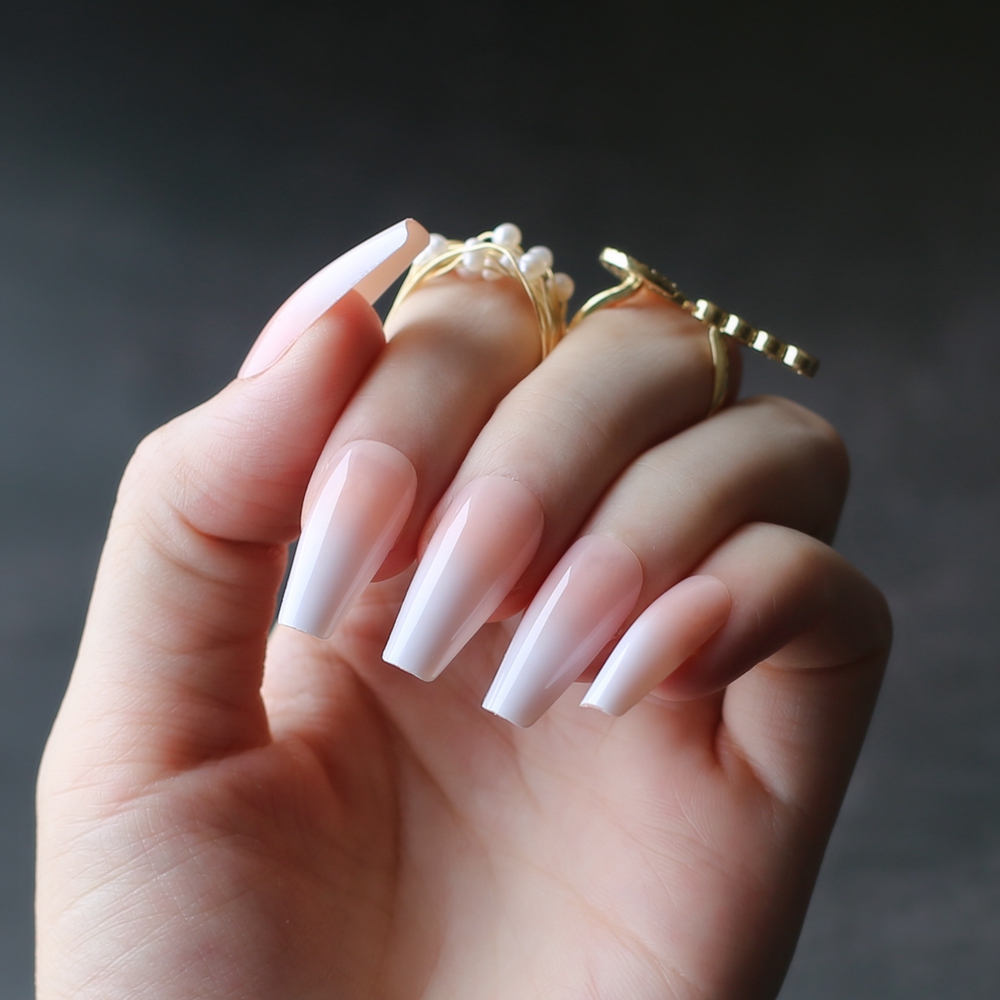 DIY Salon Art Stiletto glossy  - огляд і ціна Nail Art Ombre Pink