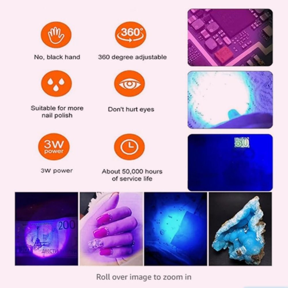 Portable 5W/3W UV Led Nail Lam - огляд і ціна Uv Led Lamp Nail