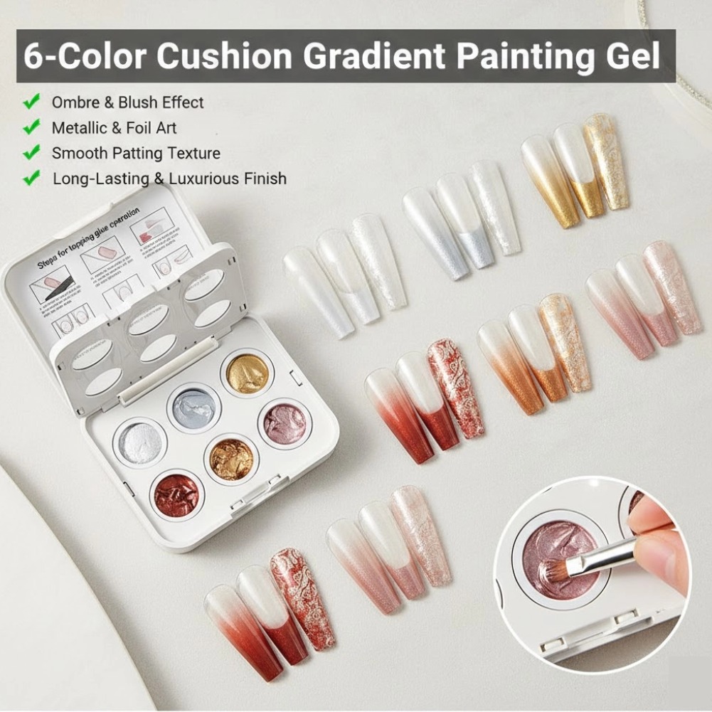 6 Colors Ombre Nail Gradient G - огляд і ціна Nail Art Ombre Pink