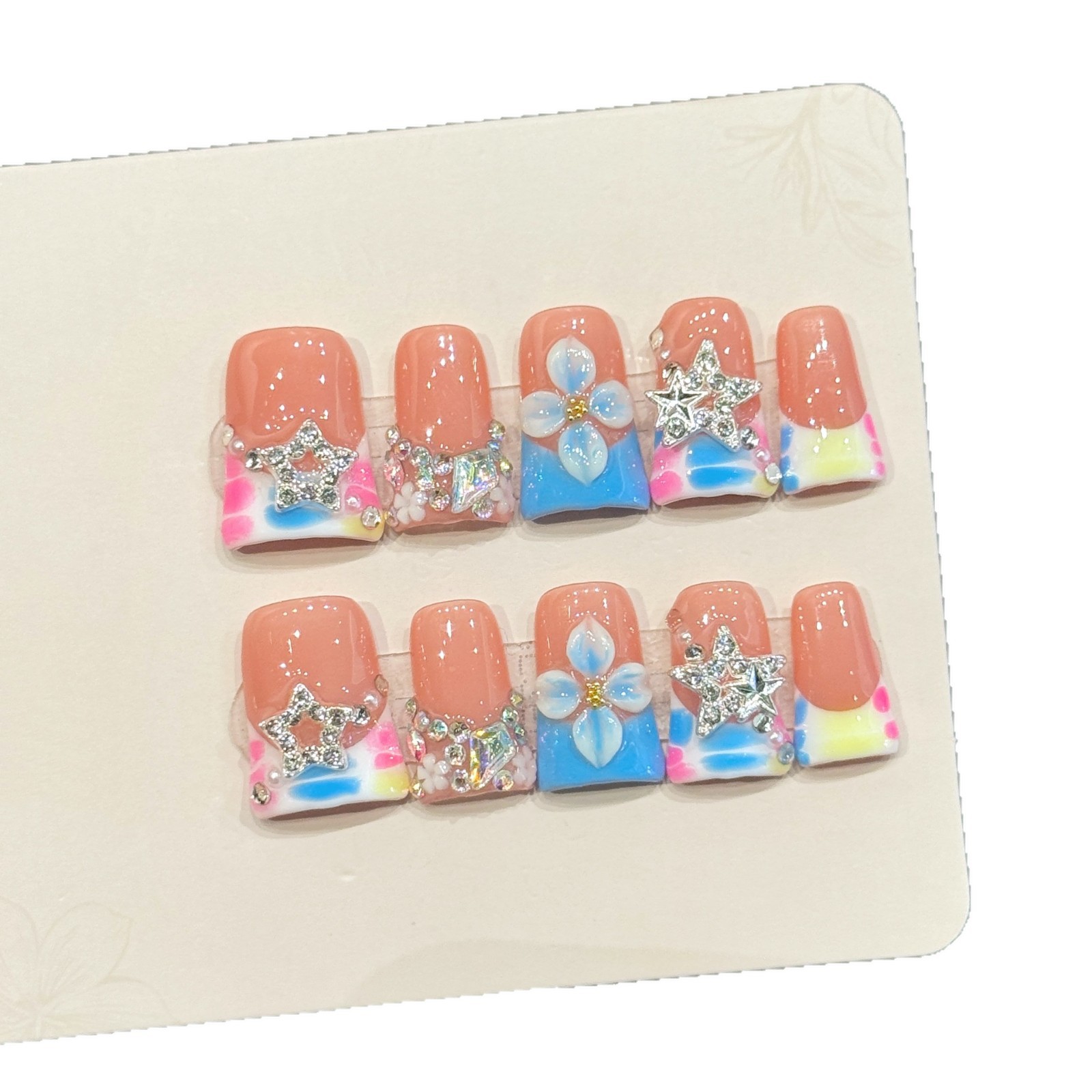 10 PCS Luxury Handmade Press o - огляд і ціна Nail Adhesive Tab