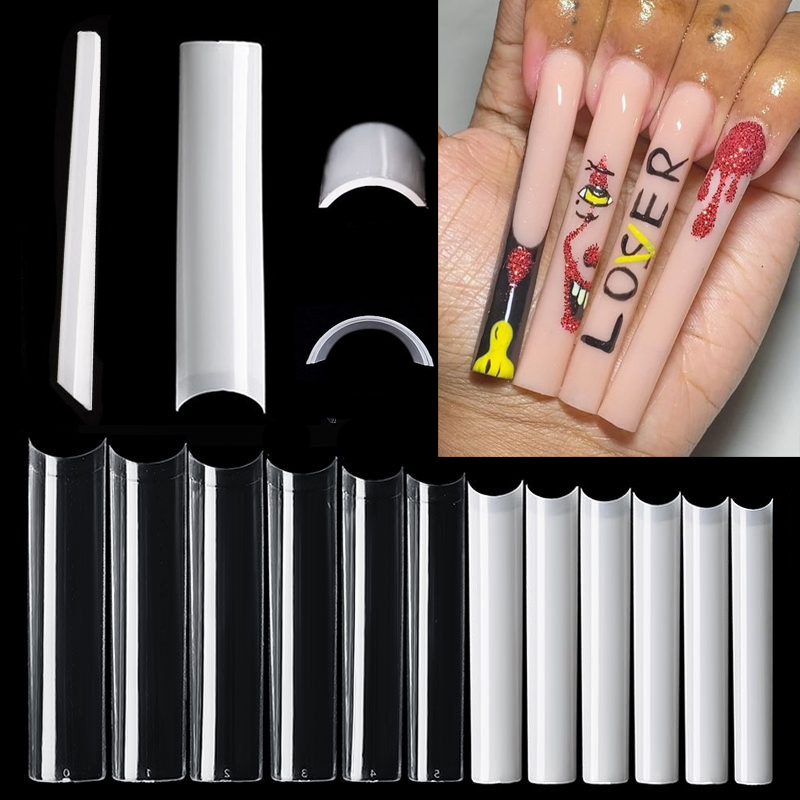 500 Pcs Long Square No C Curve - огляд і ціна Nail Art Xxl