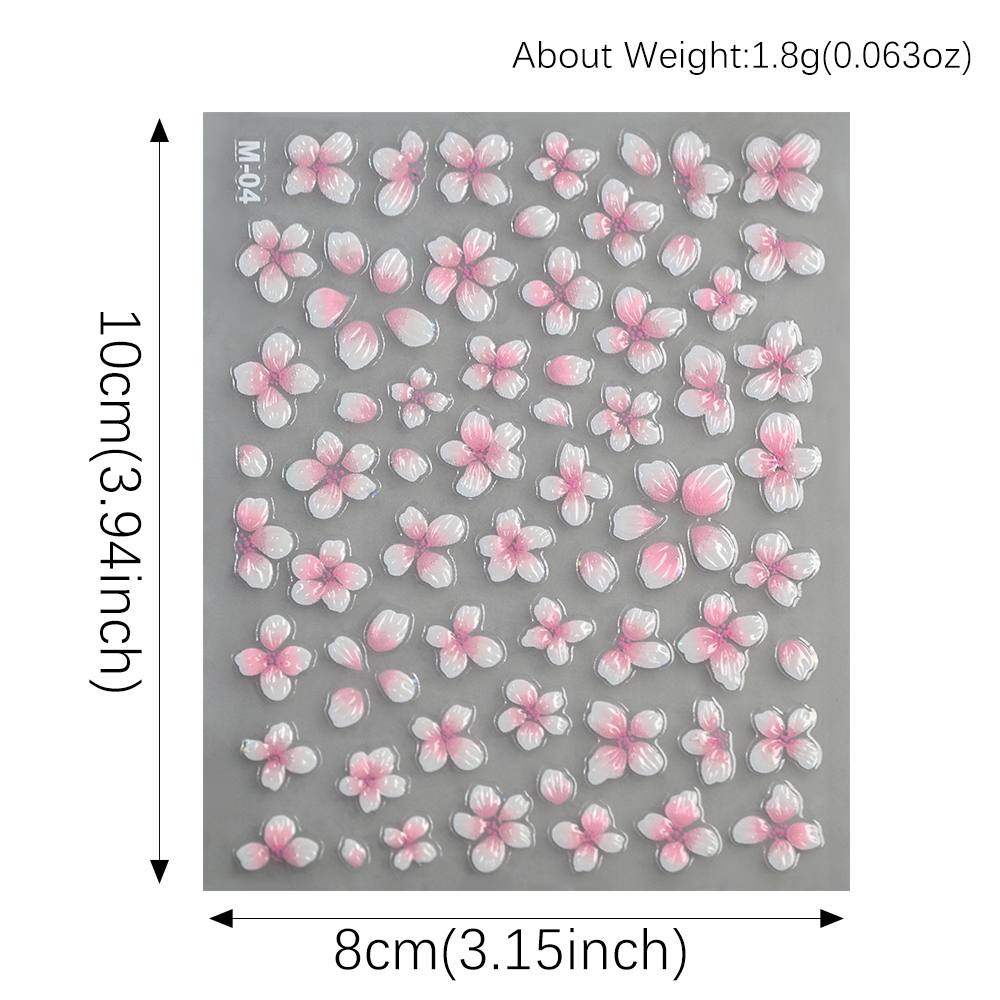 1Pc 3D Raised Ombre Design Nai - огляд і ціна Nail Art Ombre Pink