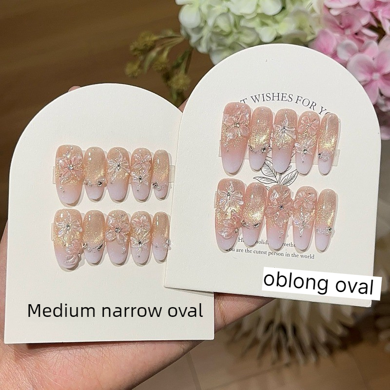 Exquisite Handmade Press on Na - огляд і ціна Nail Art Ombre Pink