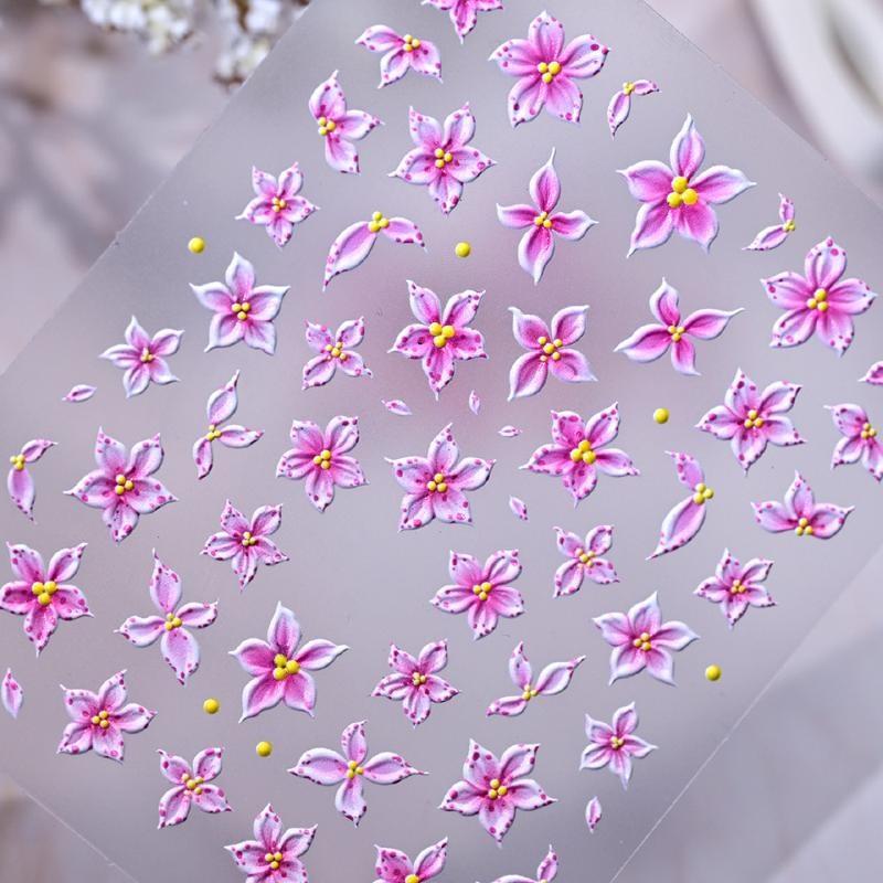 5D Relief Five Petal Nail Art  - огляд і ціна Nail Art Ombre Pink