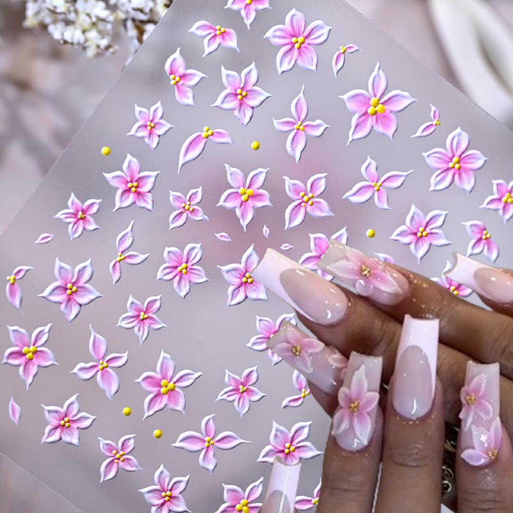 1Pcs 5D Embossed Ombre Pink Li - огляд і ціна Nail Art Ombre Pink
