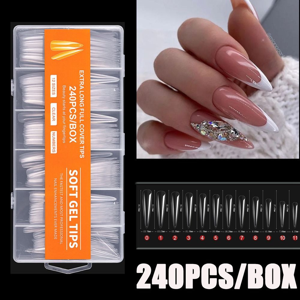 240Pcs/Box Transparent XXL Ful - огляд і ціна Nail Art Xxl