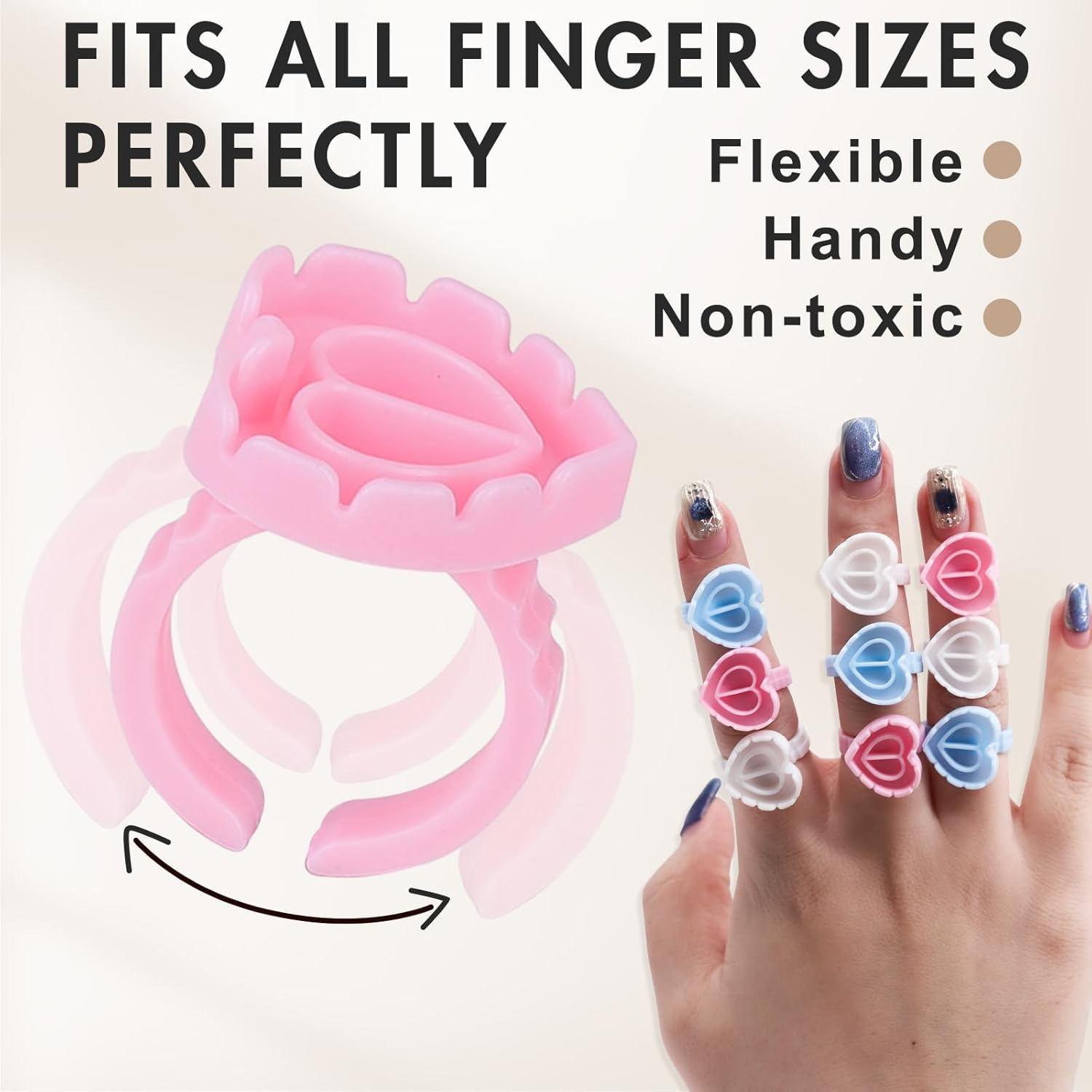 100 PCS Glue Rings for Eyelash - огляд і ціна Nail Art Love