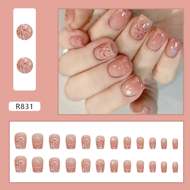 Short Pink Press on Nails Simp - огляд і ціна Nail Art Ombre Pink