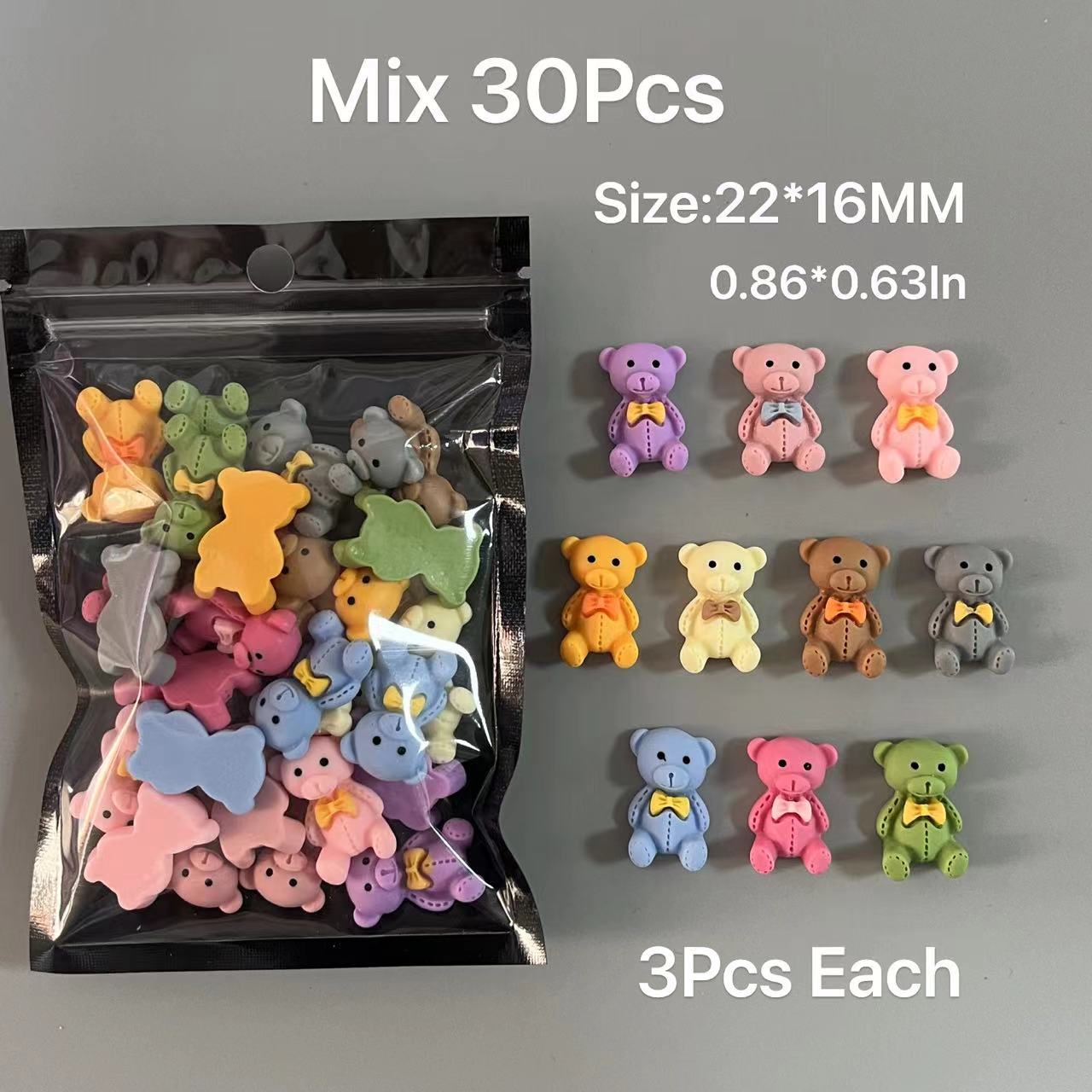 30Pcs Mix Cartoon Bear Bunny H - огляд і ціна Nail Art Xxl