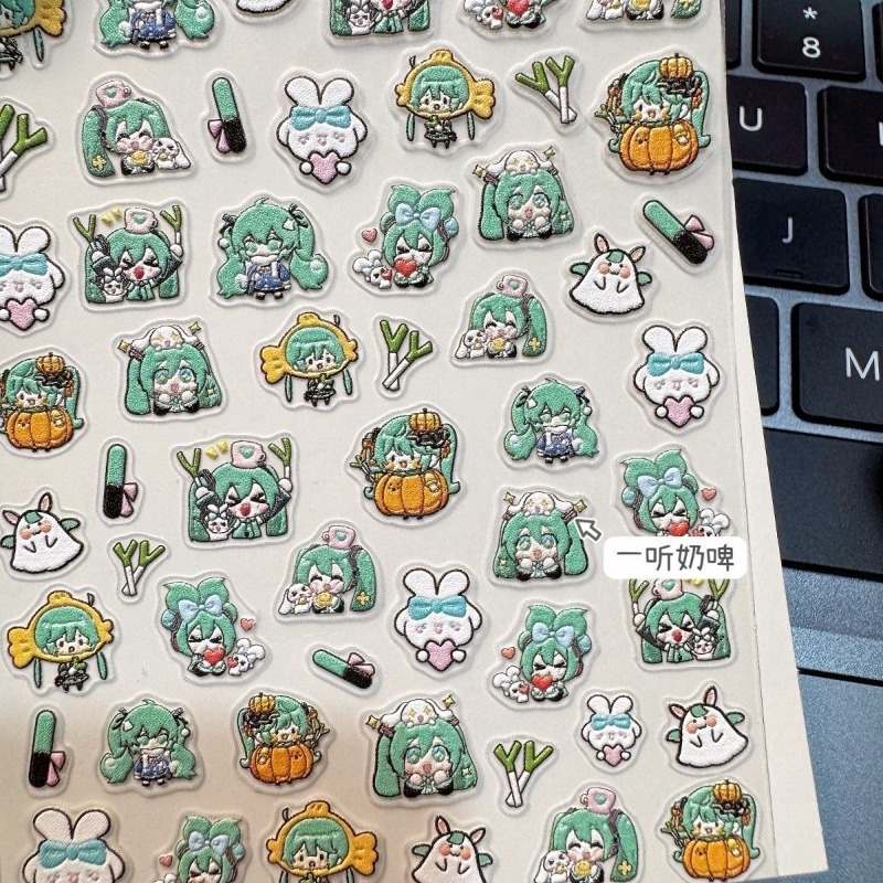 Cute Hatsune Miku Nail Sticker - огляд і ціна Nail Art Love