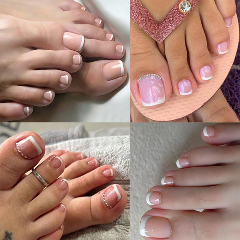 120pcs Ombre Pink White Toe Na - огляд і ціна Nail Art Ombre Pink