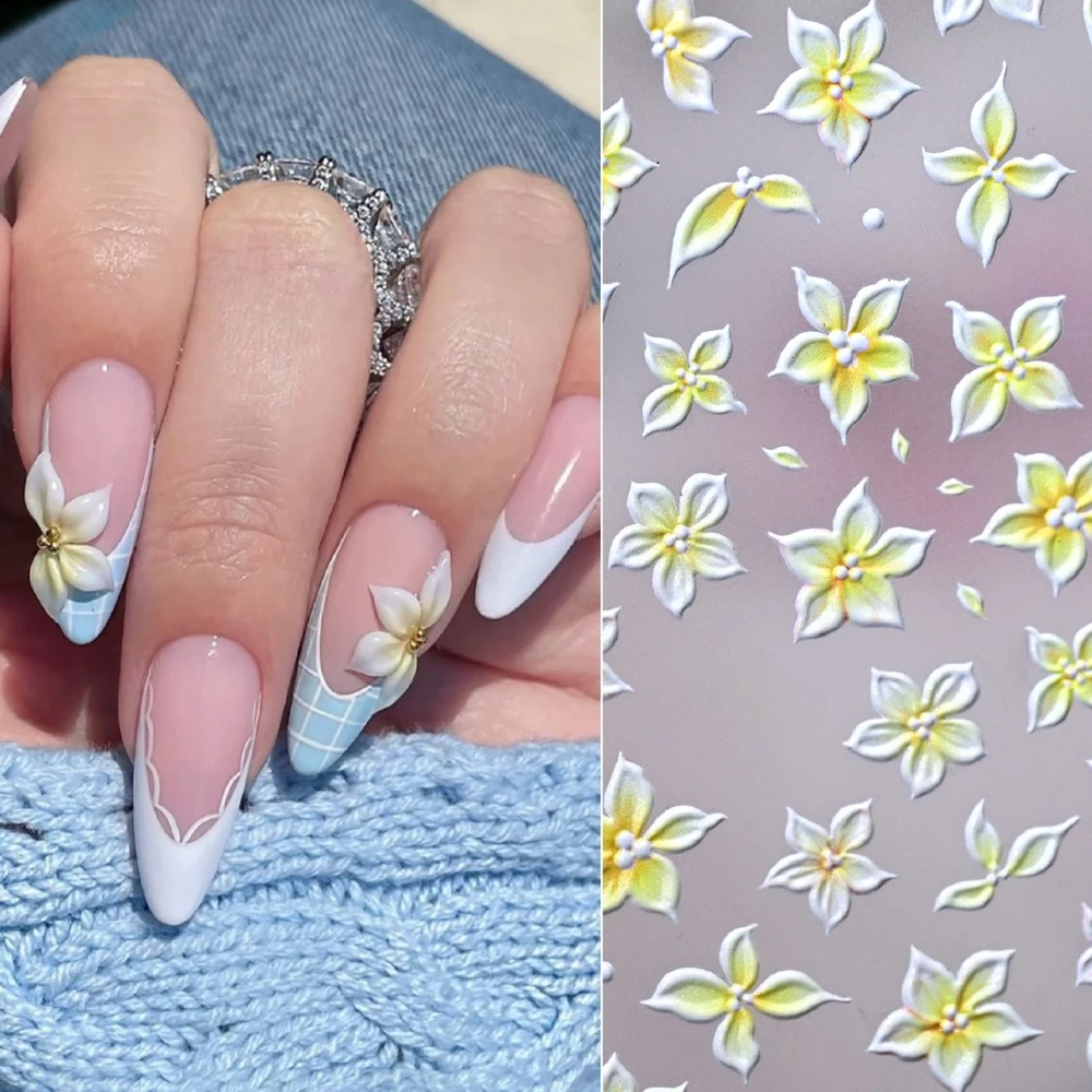 Cute Soft Lily Flower Nail Dec - огляд і ціна Nail Art Ombre Pink